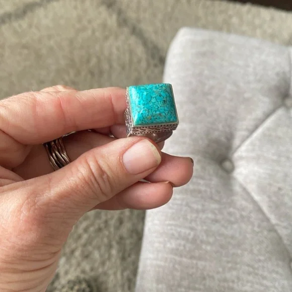 Silpada Turquoise Silver Ring size 6 - Picture 4 of 5